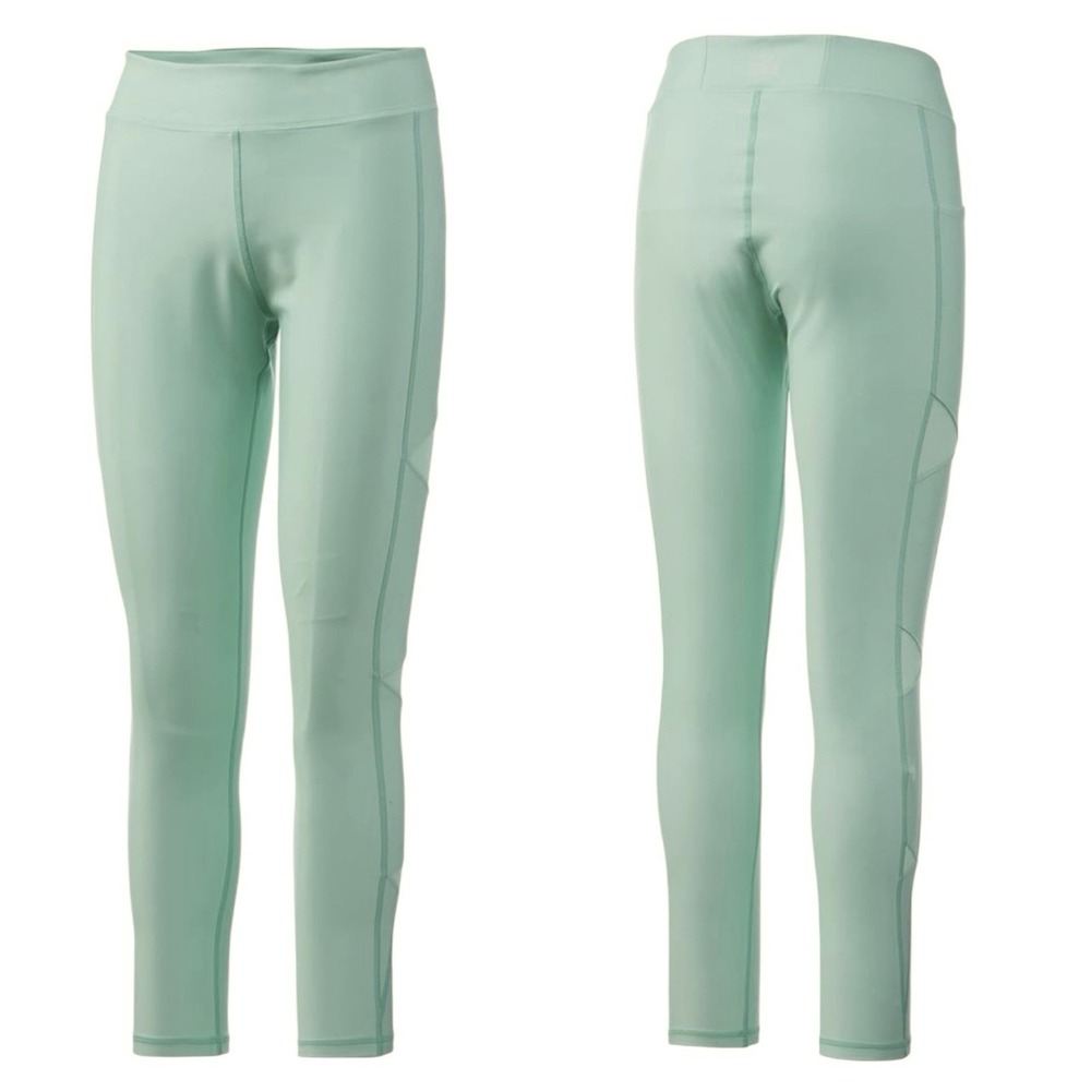 HUK Reel On Leggings sz M Green Pockets Mesh Inserts Fishing Athleisure Outdoor
